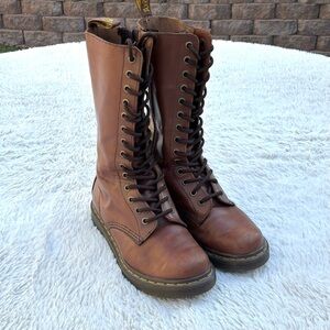 Dr Martens 1B99 Brown Leather Combat Boots Sz 6